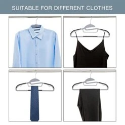 Cimlord 50PC Neck Saver Coat Hanger - Thin Space Saving Clothes Hangers With Non-Slip Rubber Pad, Closet Suit Hangers For Clothing, Pants, Jeans, Durable Plastic Gray Slim Hanger 13 Cimlord 50PC Neck Saver Coat Hanger - Thin Space Saving Clothes Hangers With Non-Slip Rubber Pad, Closet Suit Hangers For Clothing, Pants, Jeans, Durable Plastic Gray Slim Hanger -Songmics Furniture Shop 41viHd9eVfL