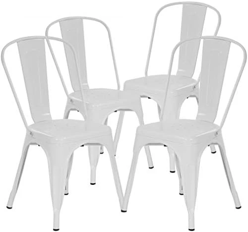 Metal Dining Chairs Indoor-Outdoor Stackable Chic Restaurant Side Bistro Chair Set Of 4, 18 Inch Seat Height, 330LBS Weight Capacity Cafe Tolix Kitchen Farmhouse Pub Trattoria Industrial Bar Chairs 11 Metal Dining Chairs Indoor-Outdoor Stackable Chic Restaurant Side Bistro Chair Set Of 4, 18 Inch Seat Height, 330LBS Weight Capacity Cafe Tolix Kitchen Farmhouse Pub Trattoria Industrial Bar Chairs - Image 11