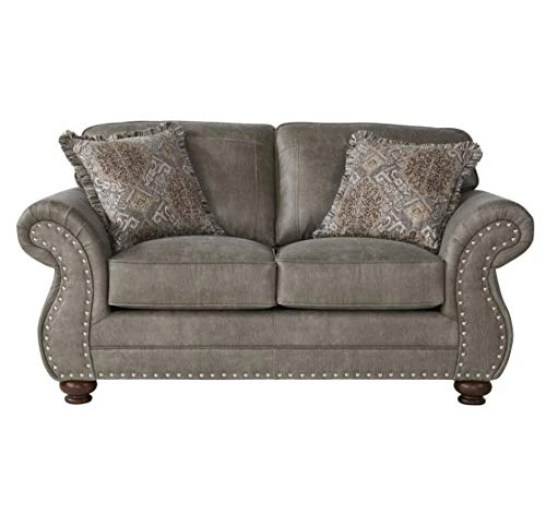 Roundhill Furniture Leinster Sofas, Gray 5 Roundhill Furniture Leinster Sofas, Gray - Image 5