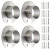 Creatyi 38mm/1-1/2 Inch Heavy Duty Stainless Steel Closet Rod Brackets Closet Shower Rod Bracket Closet Rod Holders Closet Pole Sockets Closet Rod Supports (4 PCS, Silver)