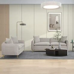 Harper & Bright Designs 2-Piece PU Leather Living Room Sofa Set, Modern Style Upholstered Sofa And Loveseat Sets With 3 Seat Sofa Couch And Loveseat Sofa For Home Or Office (2+3 Seat, Brown) 20 Harper & Bright Designs 2-Piece PU Leather Living Room Sofa Set, Modern Style Upholstered Sofa And Loveseat Sets With 3 Seat Sofa Couch And Loveseat Sofa For Home Or Office (2+3 Seat, Brown) -Songmics Furniture Shop 41vseHeWWYL. AC