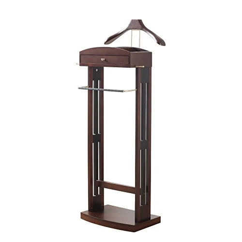 Proman Products Milan Valet Stand With Drawer, Top Tray, Contour Hanger, Trouser Bar, Tie & Belt Hooks And Shoe Rack - VL16226 1 Proman Products Milan Valet Stand With Drawer, Top Tray, Contour Hanger, Trouser Bar, Tie & Belt Hooks And Shoe Rack - VL16226