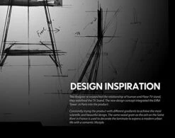 FITUEYES Design Corner TV Stand For 43 55 65 70 75 Inch TV, Black TV Cart Floor Stand, Modern TV Stand With Wooden Storage Shelves, Eiffel Series -Songmics Furniture Shop 41vzPX7jsML