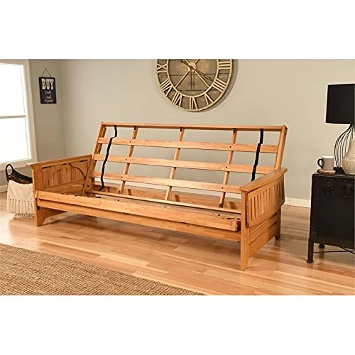 Kodiak Furniture Phoenix Queen-Size Butternut Wood Futon-Linen Charcoal Mattress 5 Kodiak Furniture Phoenix Queen-Size Butternut Wood Futon-Linen Charcoal Mattress - Image 5