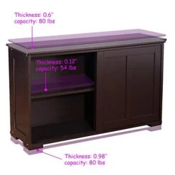 WATERJOY Kitchen Storage Sideboard Cabinet, Stackable Buffet Storage Cabinet With Adjustable Shelf Wooden Cupboard -Songmics Furniture Shop 41w3QvZ7E7L