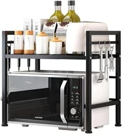 KITCSTI Microwave Oven Rack,Expandable Microwave Shelf For Kitchen Counter,2 Tiers Microwave Stand Countertop Organizer For Kitchen Counter 14 KITCSTI Microwave Oven Rack,Expandable Microwave Shelf For Kitchen Counter,2 Tiers Microwave Stand Countertop Organizer For Kitchen Counter -Songmics Furniture Shop 41w6sORXycL. AC