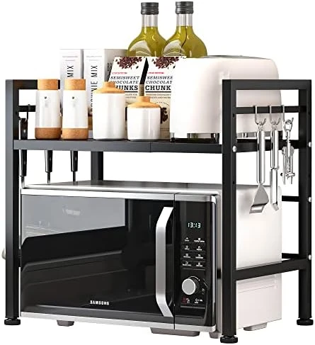 KITCSTI Microwave Oven Rack,Expandable Microwave Shelf For Kitchen Counter,2 Tiers Microwave Stand Countertop Organizer For Kitchen Counter 7 KITCSTI Microwave Oven Rack,Expandable Microwave Shelf For Kitchen Counter,2 Tiers Microwave Stand Countertop Organizer For Kitchen Counter - Image 7