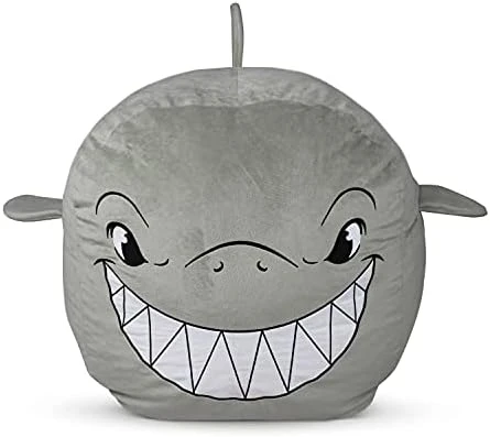 Shark Bean Bag Chair Cover For Kids Ultra-Soft And Fluffy Fur-Like Cover For Kids Bean Bag Chair, Stuffed Animal Storage - Shark Room Decor For Boys, Bean Bags For Kids 5 Shark Bean Bag Chair Cover For Kids Ultra-Soft And Fluffy Fur-Like Cover For Kids Bean Bag Chair, Stuffed Animal Storage - Shark Room Decor For Boys, Bean Bags For Kids - Image 5