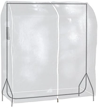 HANGERWORLD 6ft Clothes Garment Rack Cover For Open Closet Clear Showerproof COVER ONLY (72"x24") 8 HANGERWORLD 6ft Clothes Garment Rack Cover For Open Closet Clear Showerproof COVER ONLY (72"x24") - Image 8