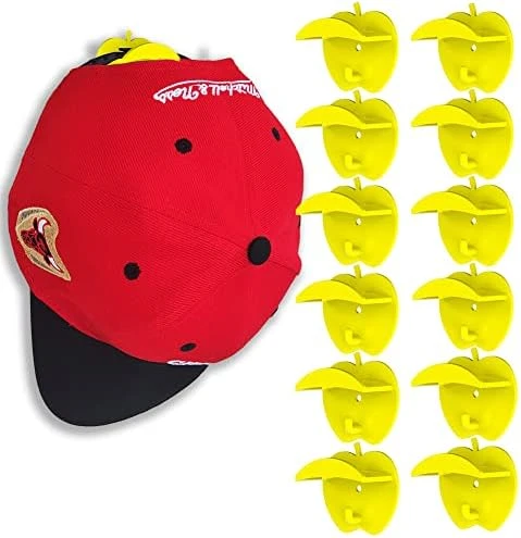 OYANI-DECORATION Hat Rack For-Baseball Caps - Yellow ABS Apple Hat Hooks Storage Organizer Hanger 12-Pack, Multi-Purpose Cowboy Hat Holder For Wall, Super Adhesive Hat Display Stand Shelf 10 OYANI-DECORATION Hat Rack For-Baseball Caps - Yellow ABS Apple Hat Hooks Storage Organizer Hanger 12-Pack, Multi-Purpose Cowboy Hat Holder For Wall, Super Adhesive Hat Display Stand Shelf - Image 10