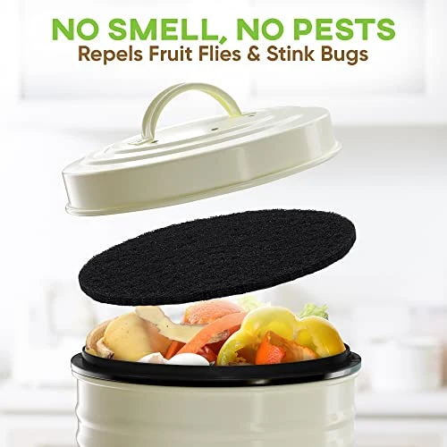 Third Rock Charcoal Filter Replacements For Kitchen Compost Bin - 12 Pack - 6.5 Inches In Diameter | Designed To Fit 1.3 Gallon Third Rock Compost Bin | Premium Extra Thick Filters | 3 Years Supply 6 Third Rock Charcoal Filter Replacements For Kitchen Compost Bin - 12 Pack - 6.5 Inches In Diameter | Designed To Fit 1.3 Gallon Third Rock Compost Bin | Premium Extra Thick Filters | 3 Years Supply - Image 6