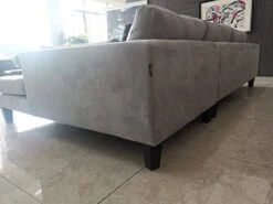 Stendmar 3pc 120" Contemporary Grey Microfiber Sectional Sofa Chaise Ottoman S168RG -Songmics Furniture Shop 41wN0X2le1L