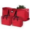 Zober 3-Pack Christmas Artificial Tree Storage Bag And Two Garland Bags; Holiday Tree Storage For Trees Up To 9 Ft, Includes Card Slot, Dual Zipper, And Carry Handles; Tearproof 600D Oxford Material