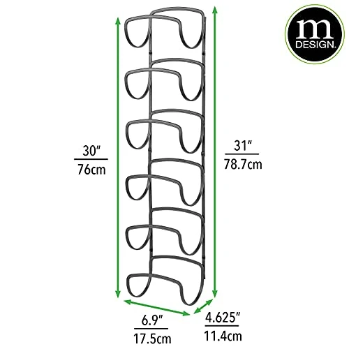 MDesign Steel Towel Holder For Bathroom Wall - Wall Mounted Organizer For Rolled Towels And Bath Robes - Six Level Wall Mount Towel Storage Rack - Bathroom Towel Organizer - Hyde Collection - Black 2 MDesign Steel Towel Holder For Bathroom Wall - Wall Mounted Organizer For Rolled Towels And Bath Robes - Six Level Wall Mount Towel Storage Rack - Bathroom Towel Organizer - Hyde Collection - Black - Image 2