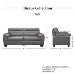 Homelegance 3-Piece Fabric Sofa Set, Dark Gray -Songmics Furniture Shop 41wQsFvoX3L