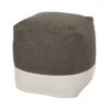 Christopher Knight Home Tattnall Contemporary Two Tone Fabric Cube Pouf, Taupe, Beige