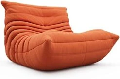 VOMXUF Fireside Chair, Oversized Armless Chair, Soft Microfiber Leather Floor Lounge Chair Lazy Sofa Accent Chair For Living Room Bedroom Salon Office -Songmics Furniture Shop 41xAVFmUtML. AC