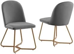 Morden Fort 5 Piece Round Dining Table With Dining Chair Set, Modern Luxaury Velvet Upholstered Dining Table Set With 4 Hexagonal Chair For Dining Room, Restaurant - Beige -Songmics Furniture Shop 41xCokwol6L. AC