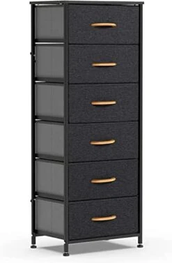 WAYTRIM Dresser Storage Tower, 5 Fabric Organizer Drawers, Wide Chest Of Drawers For Closet Boys & Girls Bedroom, Bedside Furniture, Steel Frame, Wood Top, Fabric Bins, Easy Installation (Dark Grey) 18 WAYTRIM Dresser Storage Tower, 5 Fabric Organizer Drawers, Wide Chest Of Drawers For Closet Boys & Girls Bedroom, Bedside Furniture, Steel Frame, Wood Top, Fabric Bins, Easy Installation (Dark Grey) -Songmics Furniture Shop 41xHGUoisYL. AC