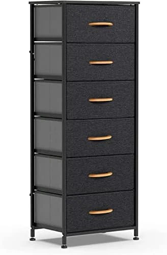 WAYTRIM Dresser Storage Tower, 5 Fabric Organizer Drawers, Wide Chest Of Drawers For Closet Boys & Girls Bedroom, Bedside Furniture, Steel Frame, Wood Top, Fabric Bins, Easy Installation (Dark Grey) 6 WAYTRIM Dresser Storage Tower, 5 Fabric Organizer Drawers, Wide Chest Of Drawers For Closet Boys & Girls Bedroom, Bedside Furniture, Steel Frame, Wood Top, Fabric Bins, Easy Installation (Dark Grey) - Image 6