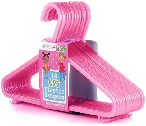 HANGERWORLD 18 Pack 11.8inch White Plastic Kids Hanger - Sized For Baby, Toddler And Children 8 HANGERWORLD 18 Pack 11.8inch White Plastic Kids Hanger - Sized For Baby, Toddler And Children - Image 8