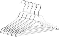 Quality Acrylic Clear Lucite Hangers 20-Pack With Bar Chrome Hooks For Clothes, Pants, Suit Jackets, Coats, And Shirts, Closet And Wardrobe Organization (Chrome/Gloss Silver Hook, 20) -Songmics Furniture Shop 41xVvwkuiiL. AC