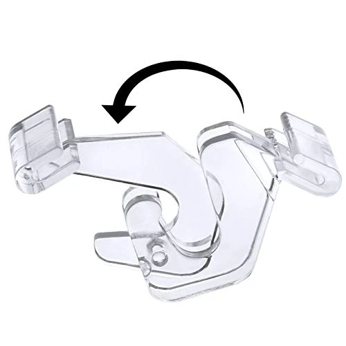 GlossyEnd Pack Of 100 - Crystal Clear Hinged Polycarbonate Ceiling Hooks For Drop-Ceiling T-Bars, Holds Up To 15 Lbs. 1" W X 1 ½"H 1 GlossyEnd Pack Of 100 - Crystal Clear Hinged Polycarbonate Ceiling Hooks For Drop-Ceiling T-Bars, Holds Up To 15 Lbs. 1" W X 1 ½"H