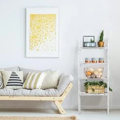 KIAYACI Ladder Shelf Rustic Vintage Blanket Ladder Decorative Wood Ladder Shelf For Living Room Bedroom Bathroom (Retro White, 63" X 22") -Songmics Furniture Shop 41xWg RzR7L. AC