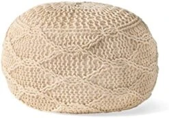 Christopher Knight Home Morven Pouf, Ivory -Songmics Furniture Shop 41xX03bwfwL. AC