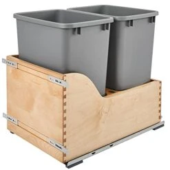 Rev-A-Shelf 4WCSC-1835DM-2 Double 35 Quart Pull-Out Kitchen Cabinet Waste Containers Trash Cans Bins With Blumotion Soft-Close Slides & 135lb Capacity 16 Rev-A-Shelf 4WCSC-1835DM-2 Double 35 Quart Pull-Out Kitchen Cabinet Waste Containers Trash Cans Bins With Blumotion Soft-Close Slides & 135lb Capacity -Songmics Furniture Shop 41xXiyGh2zL 1