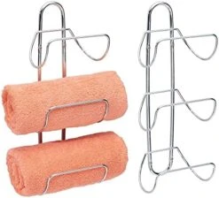 MDesign Modern Decorative Metal 3-Level Wall Mount Towel Rack Holder And Organizer For Storage Of Bathroom Towels, Washcloths, Hand Towels - 2 Pack - Chrome 11 MDesign Modern Decorative Metal 3-Level Wall Mount Towel Rack Holder And Organizer For Storage Of Bathroom Towels, Washcloths, Hand Towels - 2 Pack - Chrome -Songmics Furniture Shop 41xamuMzlFL. AC