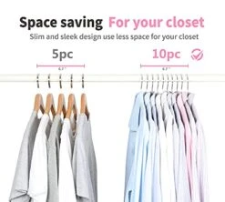 TOPIA HANGER Non Slip Hanger 20 Pack, Metal Clothes Hangers Space Saving, Heavy Duty Rubber Coated Wire Hanger For Coat, Shirt, Dress, Pants-Pink, CT12P 16 TOPIA HANGER Non Slip Hanger 20 Pack, Metal Clothes Hangers Space Saving, Heavy Duty Rubber Coated Wire Hanger For Coat, Shirt, Dress, Pants-Pink, CT12P -Songmics Furniture Shop 41xhicAnBvS