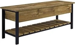 Walker Edison Julian Rustic Farmhouse Lift Top Entry Bench With Bottom Rack, 48 Inch, Barnwood 12 Walker Edison Julian Rustic Farmhouse Lift Top Entry Bench With Bottom Rack, 48 Inch, Barnwood -Songmics Furniture Shop 41xqQOw mZL. AC