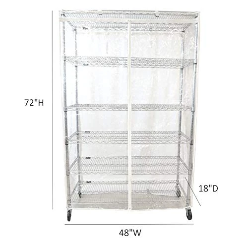 FORMOSA COVERS | Storage Shelving Unit Cover Crystal Clear See Through PVC - Keep Garage, Kitchen, Business, Outdoor Storage Neat And Clean - Fits Racks 48 W X18 D X 72 H Inches (Cover Only) 2 FORMOSA COVERS | Storage Shelving Unit Cover Crystal Clear See Through PVC - Keep Garage, Kitchen, Business, Outdoor Storage Neat And Clean - Fits Racks 48 W X18 D X 72 H Inches (Cover Only) - Image 2