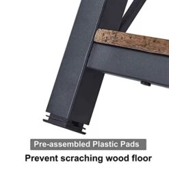 BON AUGURE Industrial Sofa Console Table For Entryway, 3 Tier Foyer Table For Hallway, Rustic Hall Tables Behind Couch (47 Inch, Rustic Brown) -Songmics Furniture Shop 41xy2YtjjCL