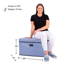 SCOUT Rump Roost LG - Large Lidded Storage Bin With Handles, Collapsible, Stackable, Doubles As Seat Or Table, Holds 90 Lbs -Songmics Furniture Shop 41xy6JOhUGL