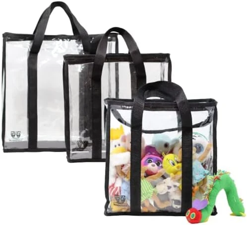 MiniOwls Bin And Chest Organizing Bags - Waterproof Clear Plastic Travelling Pouch. Storage For Toys, Kids Books, Balls, Blocks And Games (12x12 Set Of 3) 7 MiniOwls Bin And Chest Organizing Bags - Waterproof Clear Plastic Travelling Pouch. Storage For Toys, Kids Books, Balls, Blocks And Games (12x12 Set Of 3) - Image 7