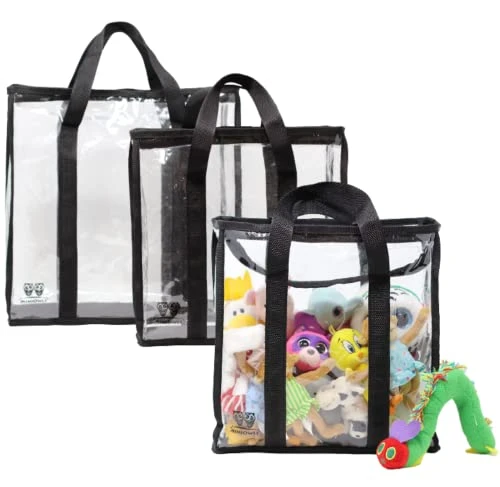 MiniOwls Bin And Chest Organizing Bags - Waterproof Clear Plastic Travelling Pouch. Storage For Toys, Kids Books, Balls, Blocks And Games (12x12 Set Of 3) 1 MiniOwls Bin And Chest Organizing Bags - Waterproof Clear Plastic Travelling Pouch. Storage For Toys, Kids Books, Balls, Blocks And Games (12x12 Set Of 3)