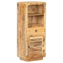 Aisifx Highboard 17.7"x12.6"x43.3" Rough Mango Wood