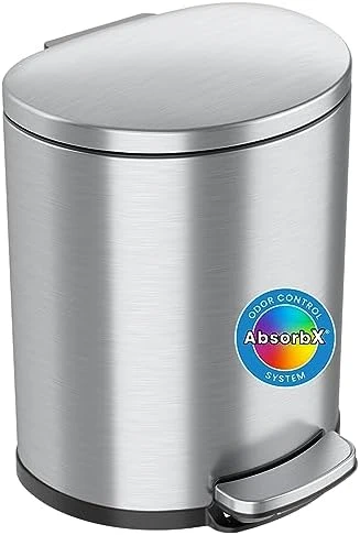 ITouchless SlimGiant 4.2 Gallon Slim Garbage Bin With Handles, 16 Liter Plastic Small Trash Can Hanging Wastebasket, Magazine/File Folder Storage Container For Home, Office, Bathroom, Kitchen, Blue 15 ITouchless SlimGiant 4.2 Gallon Slim Garbage Bin With Handles, 16 Liter Plastic Small Trash Can Hanging Wastebasket, Magazine/File Folder Storage Container For Home, Office, Bathroom, Kitchen, Blue - Image 15