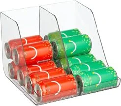 MDesign Small Plastic Water Bottle Stackable Storage Organization Bin With Open Front For Kitchen Refrigerator, Freezer, Pantry, Holds 12 Bottled Drinks/Beverages, Ligne Collection, Clear 14 MDesign Small Plastic Water Bottle Stackable Storage Organization Bin With Open Front For Kitchen Refrigerator, Freezer, Pantry, Holds 12 Bottled Drinks/Beverages, Ligne Collection, Clear -Songmics Furniture Shop 41yJla4SkqL. AC