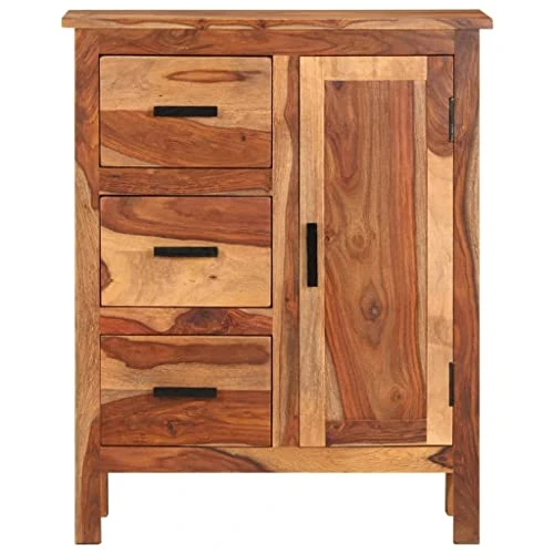 BDBHAVB Hutch For Kitchen Storage, Storage Cabinet, Sideboard, Strong And Sturdy Suitable For Kitchen, Dining Room, Living Room 25.6"x11.8"x31.5" Solid Sheesham Wood 2 BDBHAVB Hutch For Kitchen Storage, Storage Cabinet, Sideboard, Strong And Sturdy Suitable For Kitchen, Dining Room, Living Room 25.6"x11.8"x31.5" Solid Sheesham Wood - Image 2