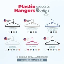 Neaties Heavy Duty Plastic Hangers Bulk Strap Hooks (12 To 72 Pack Available Or Hangers 36 Pack) Strong Clothes Hangers Bulk | Coat Hangers Plastic, Hangers Heavy Duty, Plastic Hanger (White 36 Pack) 18 Neaties Heavy Duty Plastic Hangers Bulk Strap Hooks (12 To 72 Pack Available Or Hangers 36 Pack) Strong Clothes Hangers Bulk | Coat Hangers Plastic, Hangers Heavy Duty, Plastic Hanger (White 36 Pack) -Songmics Furniture Shop 41ySYAANhAL