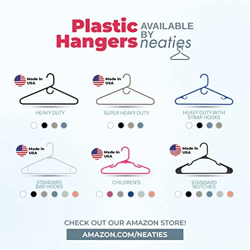 Neaties Heavy Duty Plastic Hangers Bulk Strap Hooks (12 To 72 Pack Available Or Hangers 36 Pack) Strong Clothes Hangers Bulk | Coat Hangers Plastic, Hangers Heavy Duty, Plastic Hanger (White 36 Pack) 4 Neaties Heavy Duty Plastic Hangers Bulk Strap Hooks (12 To 72 Pack Available Or Hangers 36 Pack) Strong Clothes Hangers Bulk | Coat Hangers Plastic, Hangers Heavy Duty, Plastic Hanger (White 36 Pack) - Image 4