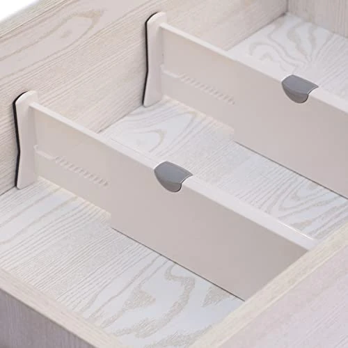 TENABORT Set Of 8 Adjustable Drawer Dividers Organizer Separators Plastic Dresser Organizer For Bedroom, Bathroom, Closet, Office Desk, Kitchen Storage 3 TENABORT Set Of 8 Adjustable Drawer Dividers Organizer Separators Plastic Dresser Organizer For Bedroom, Bathroom, Closet, Office Desk, Kitchen Storage - Image 3
