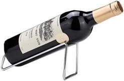 CdyBox Creative Metal Red Wine Rack Single Wine Bottle Holder Rack Display For Home Living Room Wine Rack (Silver) -Songmics Furniture Shop 41ydKQ 8ELL. AC