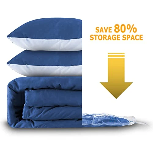 Vacuum Storage Bags 7 Jumbo, Space Saver Sealer Bags With Travel Hand Pump, Airtight Compression Bags For Clothes, Pillows, Comforters, Blankets, Bedding 2 Vacuum Storage Bags 7 Jumbo, Space Saver Sealer Bags With Travel Hand Pump, Airtight Compression Bags For Clothes, Pillows, Comforters, Blankets, Bedding - Image 2