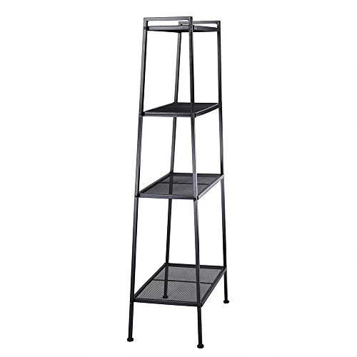 Teeker Multifunctional 4 Tiers Ladder Shelf, Vintage Bookshelf,Plant Stand Storage Rack Shelf For Office, Bathroom, Living Room (Black) 2 Teeker Multifunctional 4 Tiers Ladder Shelf, Vintage Bookshelf,Plant Stand Storage Rack Shelf For Office, Bathroom, Living Room (Black) - Image 2