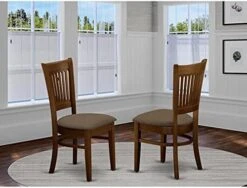 East West Furniture VAC-OAK-W Dining Chairs, Wood Seat -Songmics Furniture Shop 41yuJSGdVbS. AC 1