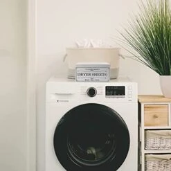 Deal Haul - Rustic Farmhouse Decor Dryer Sheet Holder With Hinged Lid - For Laundry Room Organization - Laundry Softener Dispenser - Home Laundry Room Décor - White 9 Deal Haul - Rustic Farmhouse Decor Dryer Sheet Holder With Hinged Lid - For Laundry Room Organization - Laundry Softener Dispenser - Home Laundry Room Décor - White -Songmics Furniture Shop 41yv2iMx9wL